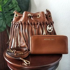 NWOT • Michael Kors Fringe Hobo w/ Wallet